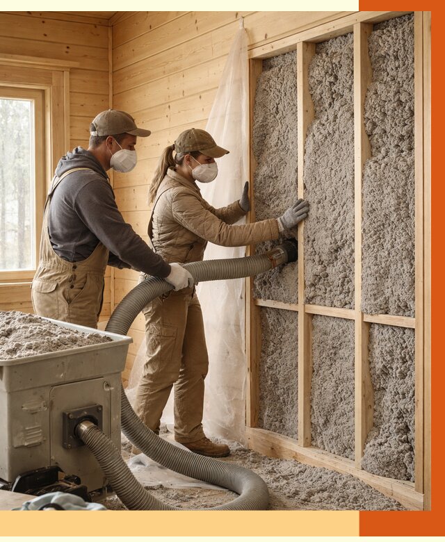 Утепление дачного дома эковатой в Югорске от 1481 руб./м2 — комплексно, ТепломастерЮгр