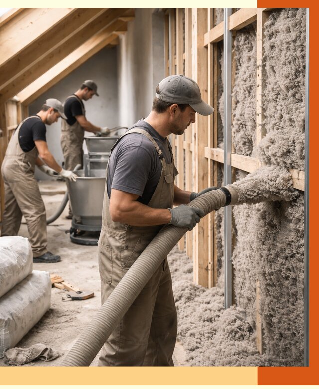 Утепление таунхауса эковатой в Югорске от 2246 руб./м² — монтаж и задувка | ТепломастерЮгр