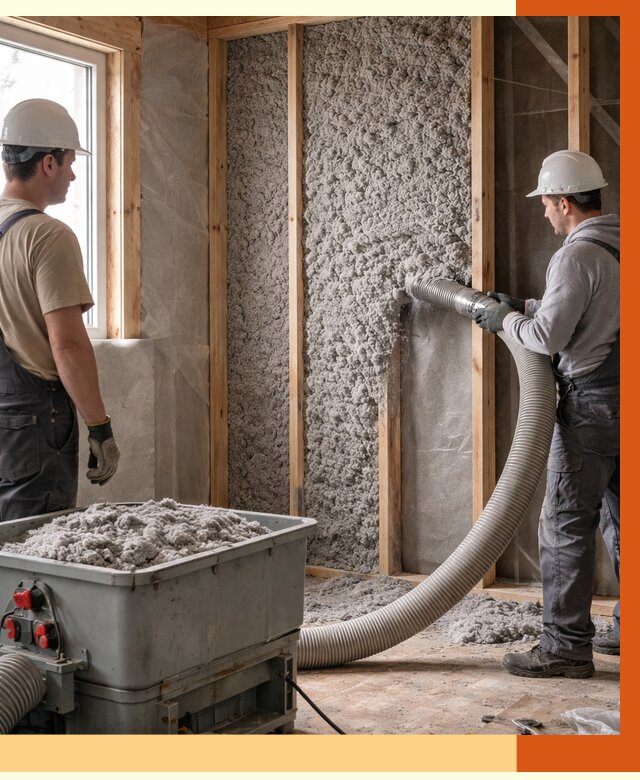 Утепление каркасного дома эковатой в Югорске от 1838 руб. | ТепломастерЮгр