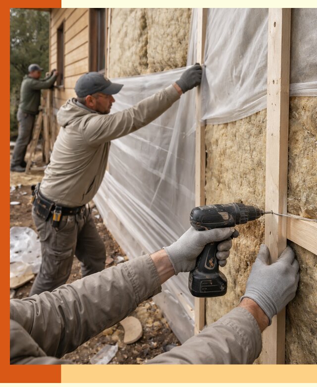 Утепление дома из бруса в Югорске качественно и долговечно