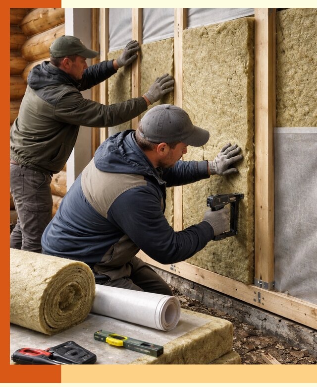 Утепление бревенчатого дома под ключ в Югорске