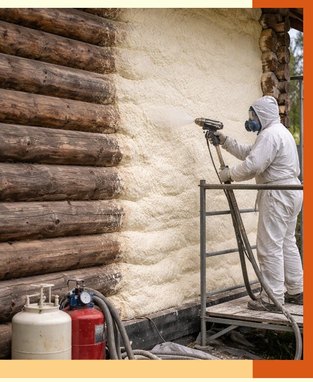 Утепление бревенчатого дома ППУ в Югорске под ключ от 6382 руб. | ТепломастерЮгр