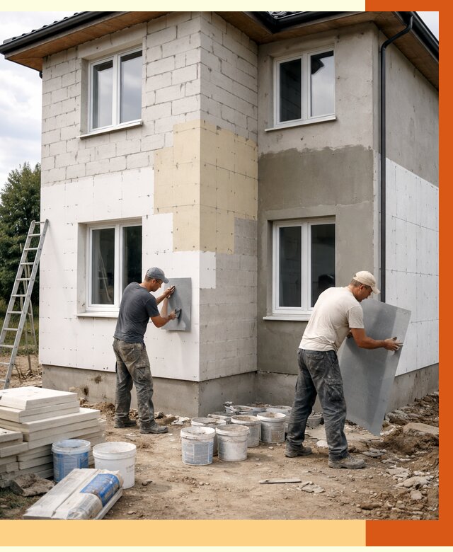 Утепление дома из газобетона в Югорске от 4289 руб./м² — заказать у ТепломастерЮгр