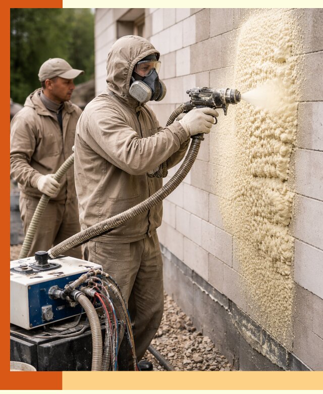 Утепление дома из газобетона ППУ в Югорске — надежная теплоизоляция