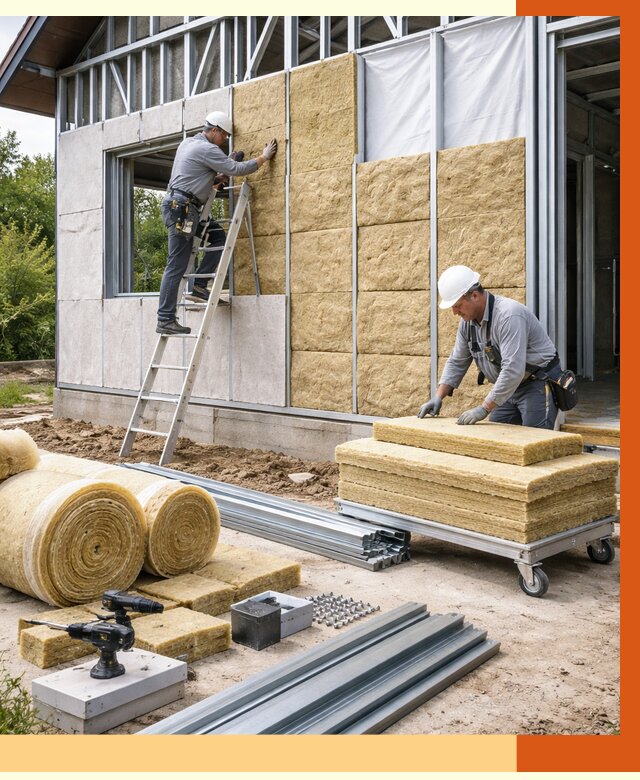 Утепление дома из ЛСТК в Югорске от 5310 руб./м² — профессионально | ТепломастерЮгр