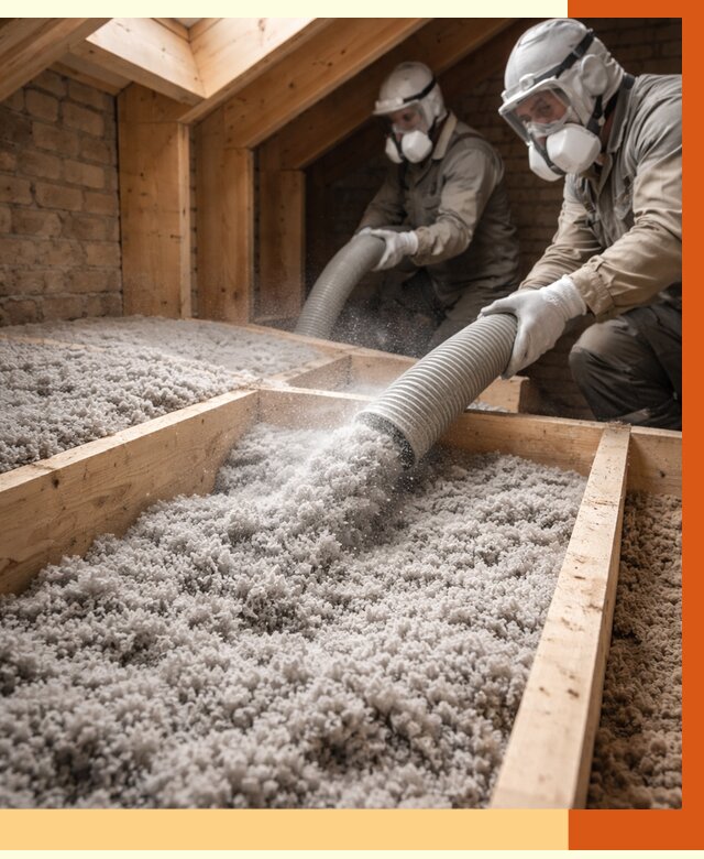 Утепление коттеджа эковатой в Югорске от 2553 руб./м² — комплексная задувка и монтаж | ТепломастерЮгр