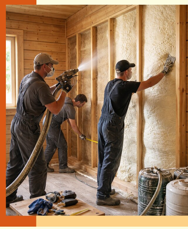 Утепление бани пенополиуретаном (ППУ) в Югорске