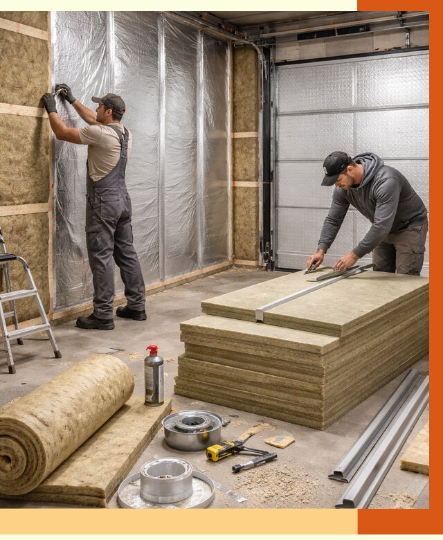 Утепление гаража в Югорске от 4595 руб/м2 — комплексное утепление ворот и стен | ТепломастерЮгр