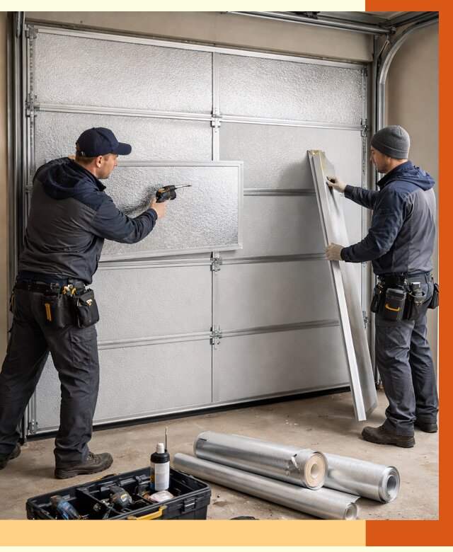 Утепление гаражных ворот в Югорске от 8016 руб/м2 — надежно и быстро | ТепломастерЮгр