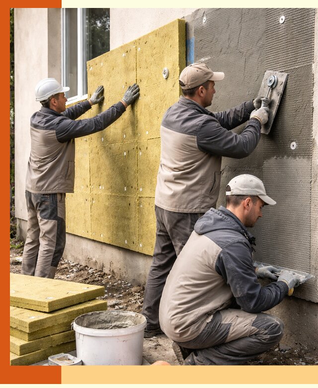 Утепление фасада под штукатурку в Югорске — энергоэффективная технология