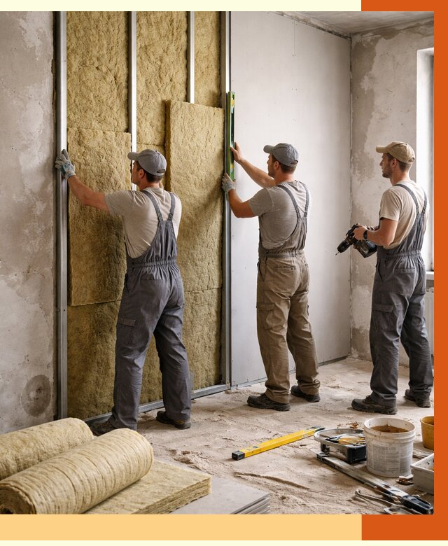 Утепление стен изнутри в Югорске от 2297 руб/м² под ключ | ТепломастерЮгр