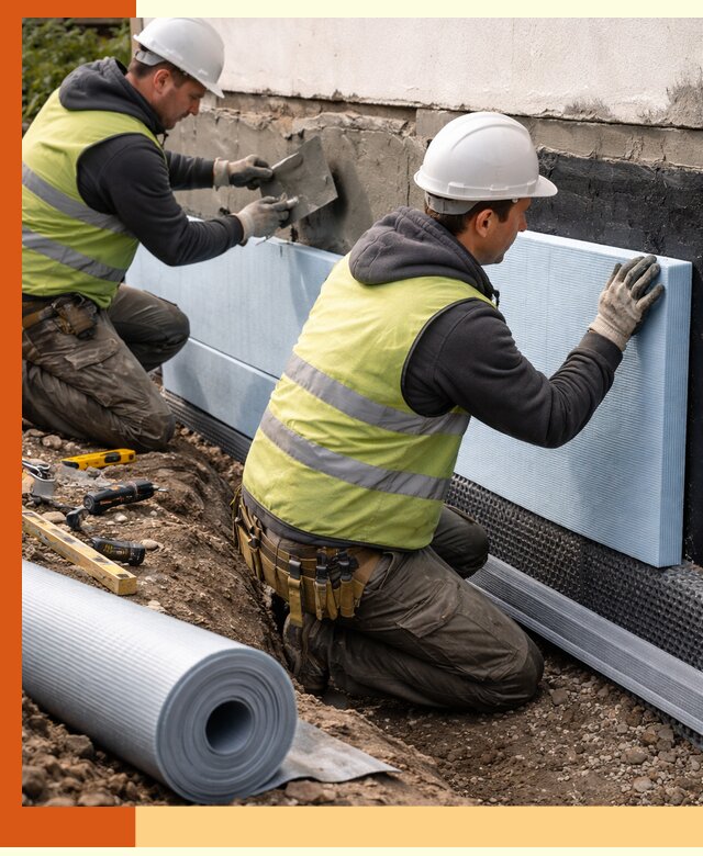 Утепление фундамента снаружи в Югорске — профессиональная теплоизоляция