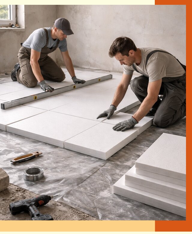 Утепление бетонного пола в Югорске от 2553 руб/м2 — монтаж и цена | ТепломастерЮгр