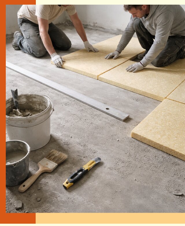 Утепление бетонного пола в Югорске профессионально и недорого