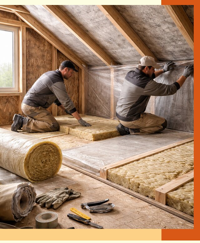 Утепление чердака в Югорске от 7658 руб/м² — теплоизоляция и комплексное утепление под ключ | ТепломастерЮгр