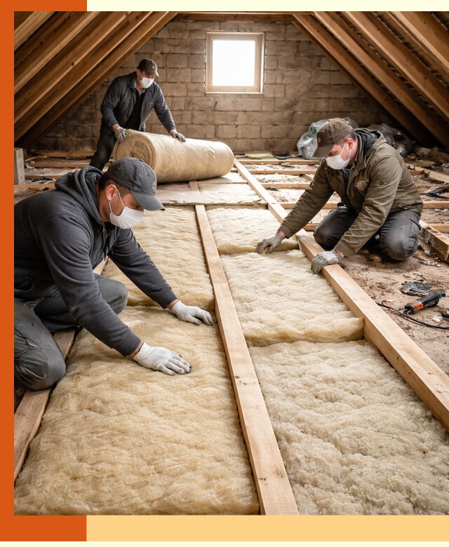 Утепление чердака в Югорске — профессиональная теплоизоляция кровли