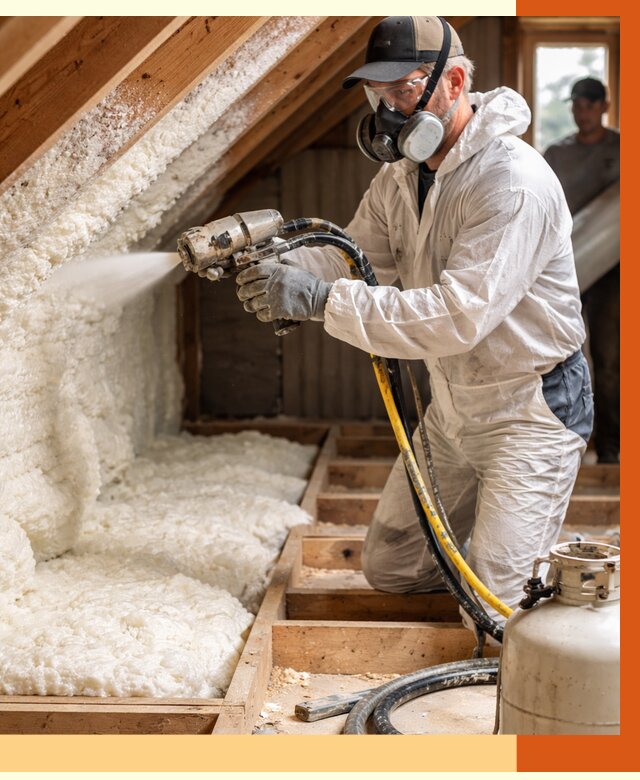 Утепление чердака ППУ в Югорске от 8802 руб./м2 — услуга под ключ | ТепломастерЮгр