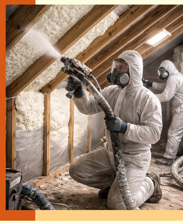 Утепление чердака пенополиуретаном (ППУ) в Югорске