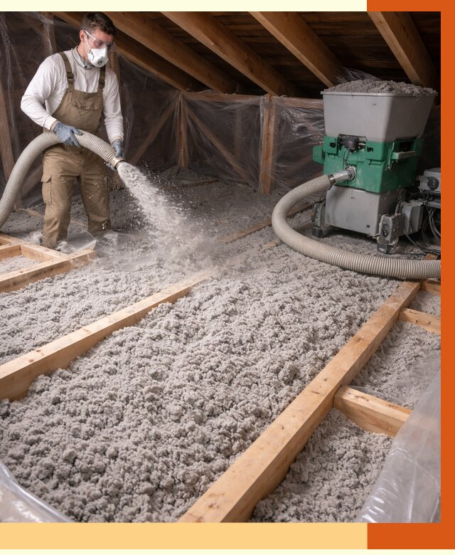 Утепление чердака эковатой в Югорске от 1481 руб/м2 — заказать у ТепломастерЮгр