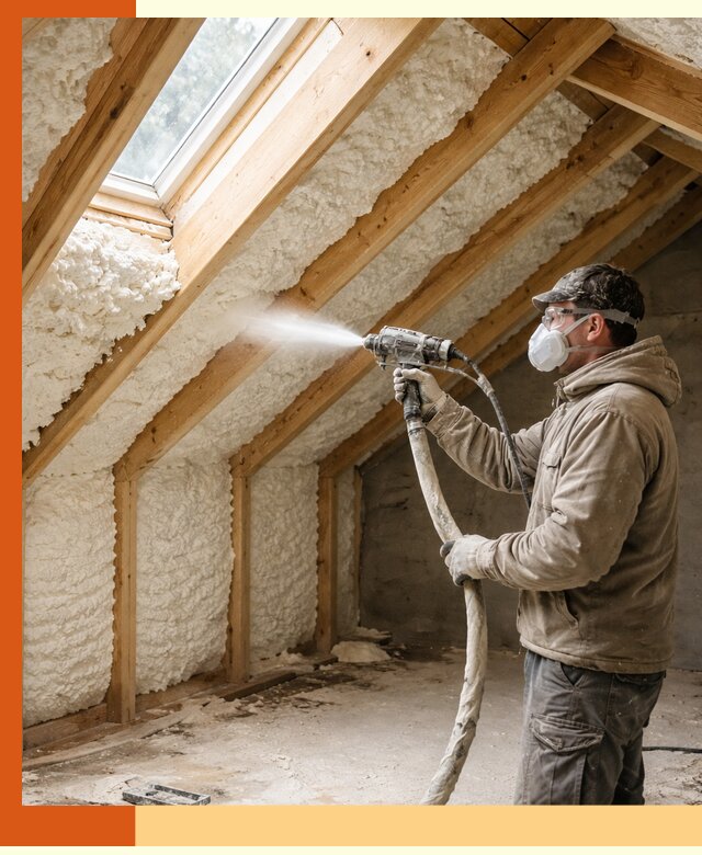 Утепление мансарды ППУ в Югорске быстро и надежно