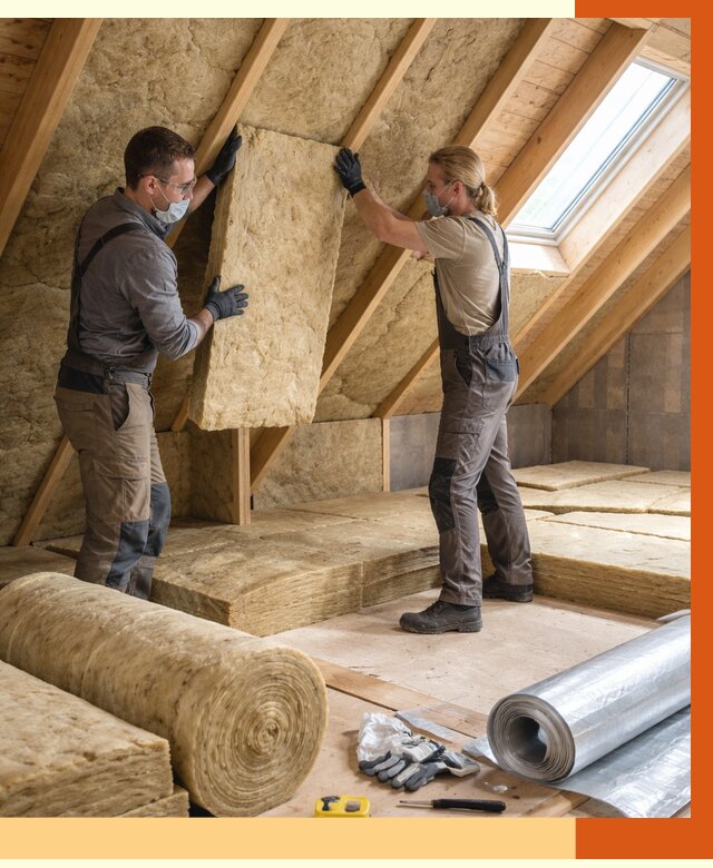 Утепление мансарды минватой в Югорске от 4289 руб./м2 — монтаж и пароизоляция | ТепломастерЮгр