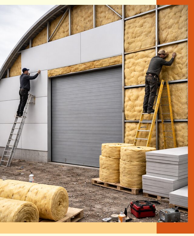 Утепление ангара пенополиуретаном в Югорске от 7352 руб./м² — комплекс от ТепломастерЮгр