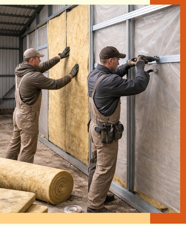 Утепление металлического ангара в Югорске от 4850 руб/м2 — услуги под ключ | ТепломастерЮгр