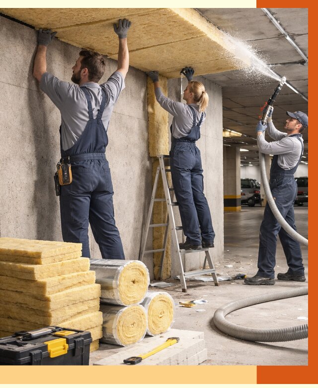 Утепление паркинга в Югорске от 6943 руб./м2 — работы под ключ | ТепломастерЮгр