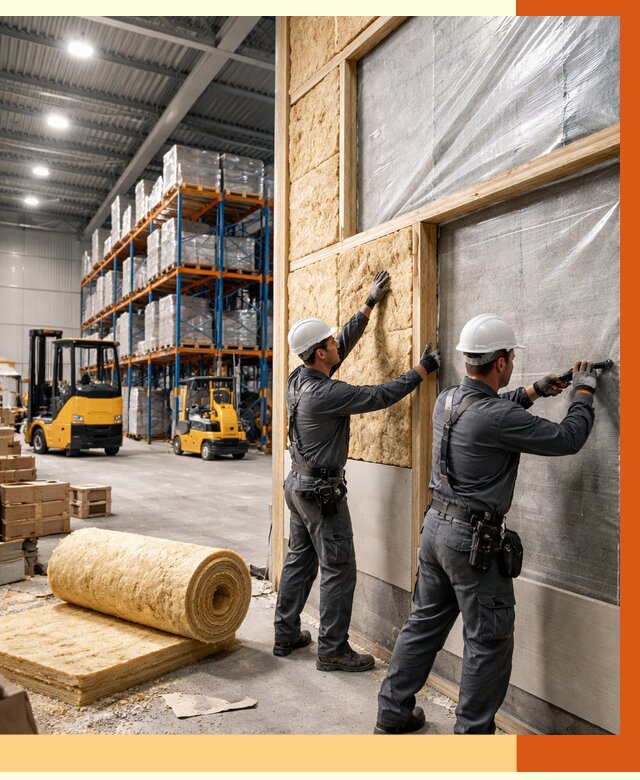 Утепление склада с техникой в Югорске от 4289 руб./м2 — комплексно под ключ | ТепломастерЮгр