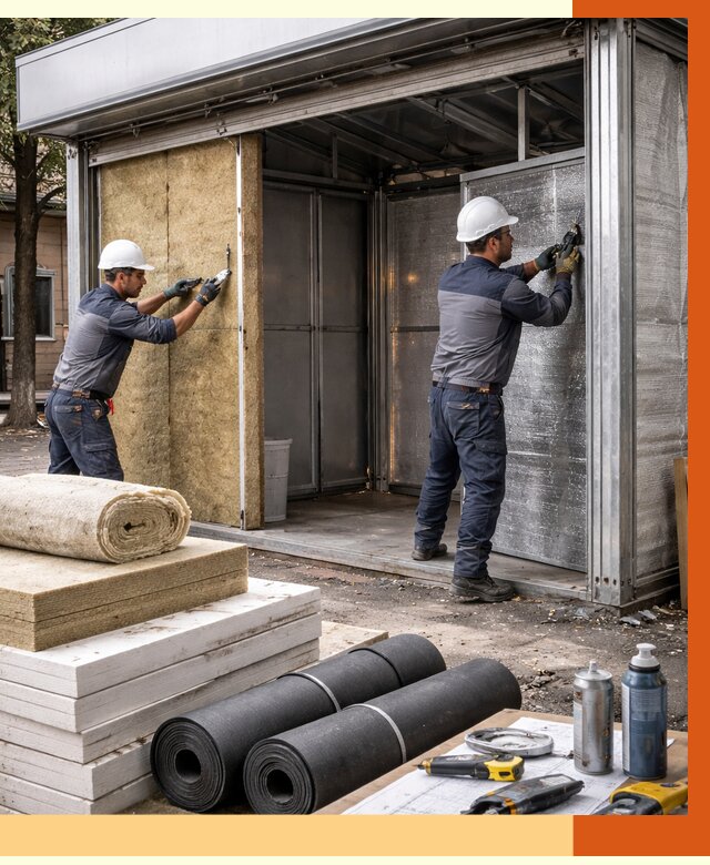 Утепление павильона шаурма в Югорске под ключ от 1225 руб. за м² | ТепломастерЮгр