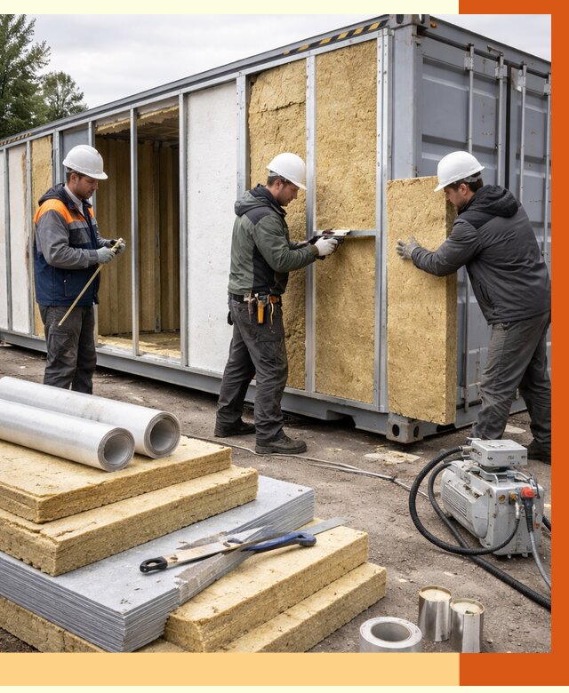 Утепление морского контейнера в Югорске от 3829 руб. под ключ | ТепломастерЮгр