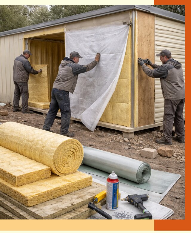 Утепление строительной бытовки в Югорске от 12764 руб. под ключ | ТепломастерЮгр