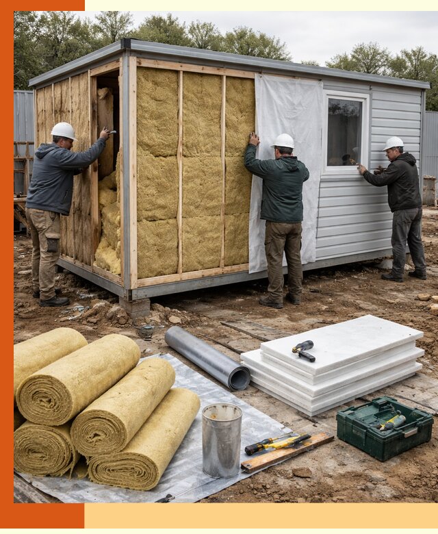 Утепление строительной бытовки под ключ в Югорске для любых условий
