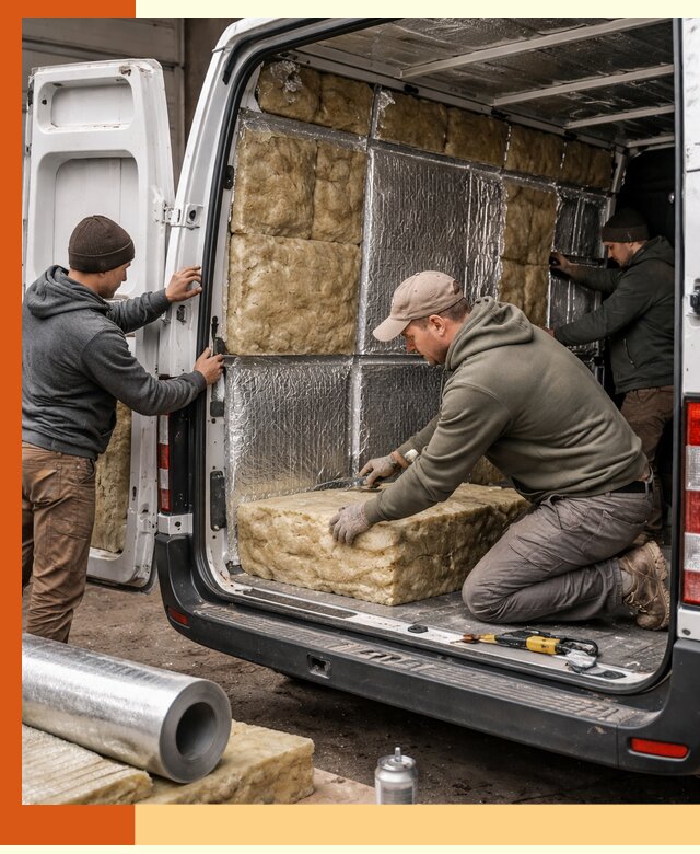 Утепление фургона в Югорске: профессиональная теплоизоляция и шумоизоляция