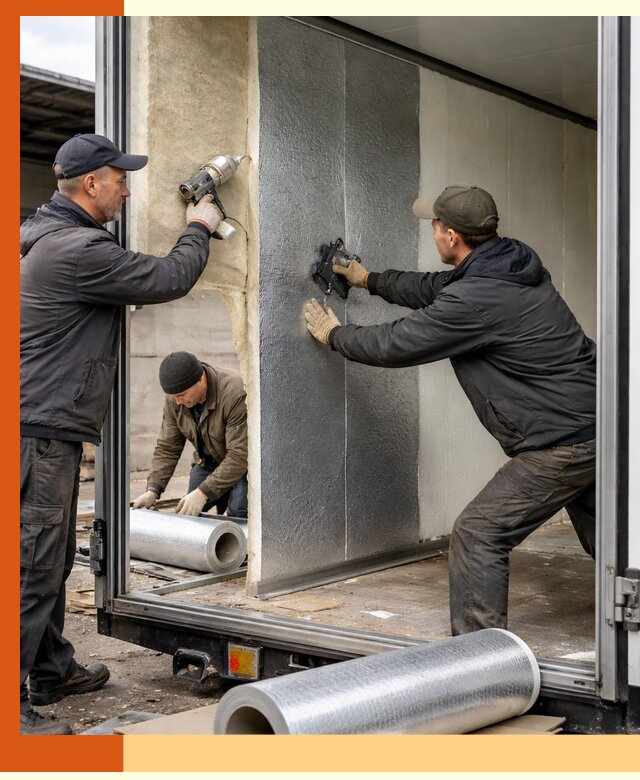 Утепление холодильного кузова в Югорске — монтаж и теплоизоляция