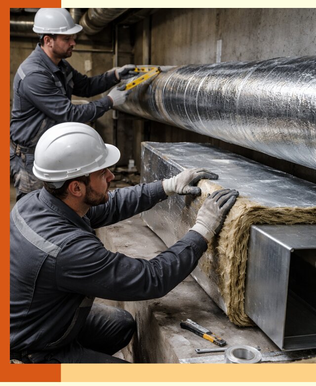 Профессиональное утепление воздуховодов и теплоизоляция в Югорске