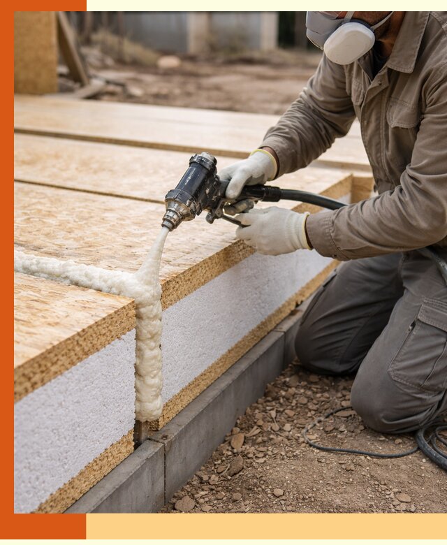 Утепление СИП-панелей пенополиуретаном (ППУ) в Югорске