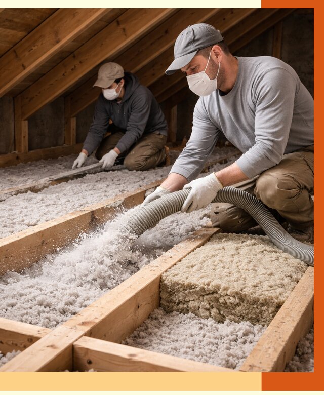 Заполнение полостей чердачного перекрытия в Югорске от 4595 руб. | ТепломастерЮгр
