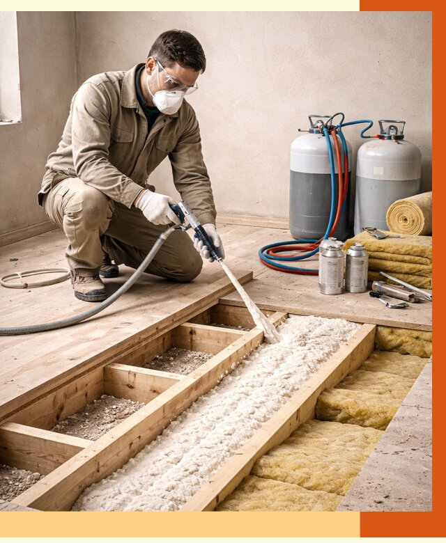 Заполнение полостей межэтажного перекрытия в Югорске от 4289 руб. | ТепломастерЮгр