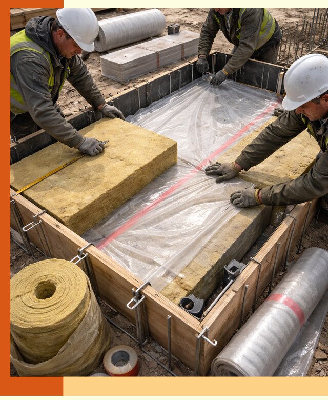 Теплоизоляция опалубки для строительства в Югорске