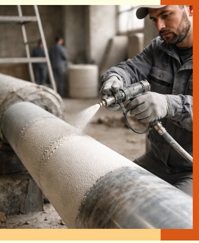 Утепление труб жидкой теплоизоляцией в Югорске от 7658 руб. под ключ | ТепломастерЮгр