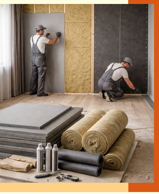 Шумоизоляция дома в Югорске от 4595 руб/м2 — комплексная звукоизоляция под ключ | ТепломастерЮгр