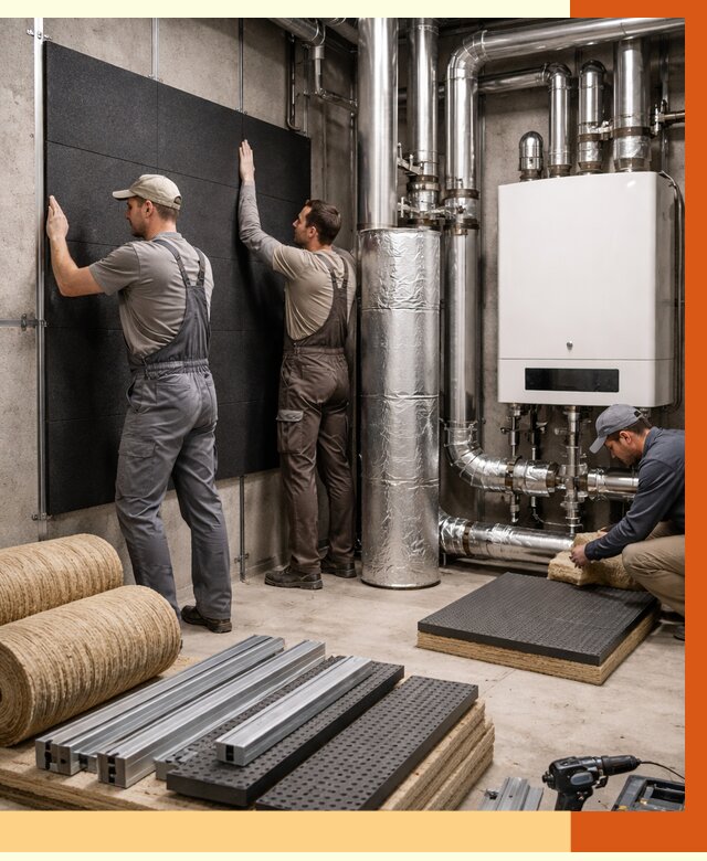 Шумоизоляция котельной в Югорске от 6637 руб. под ключ | Профессиональная звукоизоляция — ТепломастерЮгр