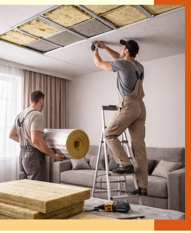 Шумоизоляция потолка в Югорске от 2297 руб. под ключ | Профессионально — ТепломастерЮгр