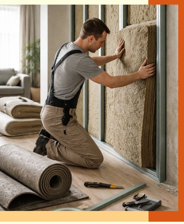 Шумоизоляция перегородок в Югорске от 1685 руб. за м2 — ТепломастерЮгр