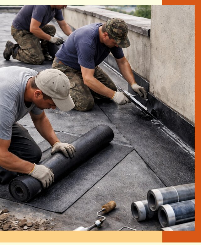 Гидроизоляция кровли в Югорске от 4595 руб. — профессиональная гидроизоляция крыши | ТепломастерЮгр