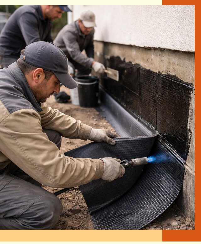 Гидроизоляция цоколя и отмостки в Югорске от 8679 руб. — ТепломастерЮгр