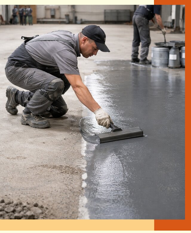 Гидроизоляция промышленного пола в Югорске от 1225 руб./м2 — ТепломастерЮгр специалисты под ключ