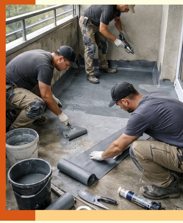 Гидроизоляция балкона в Югорске: надежная защита от протечек