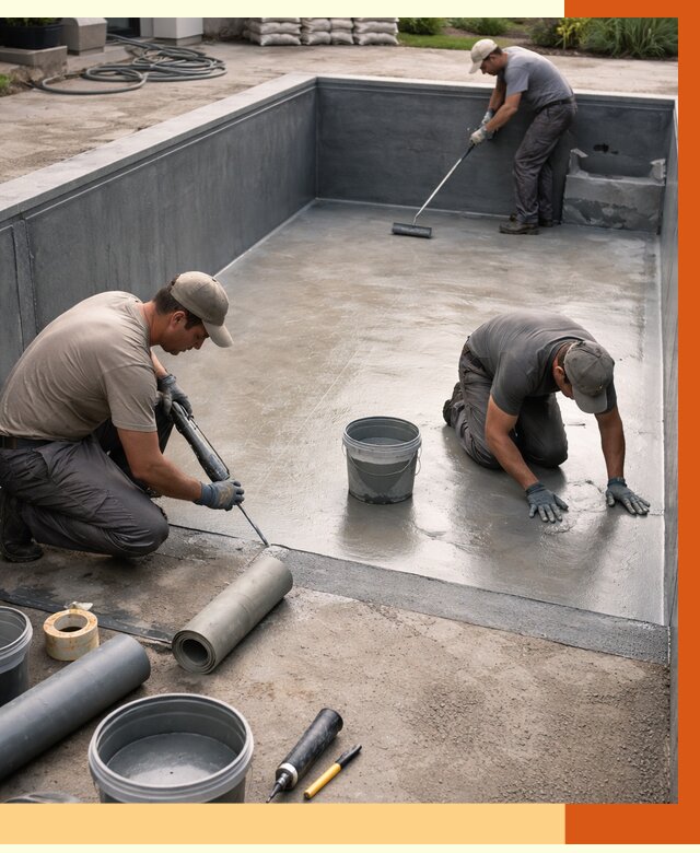 Профессиональная гидроизоляция бассейна в Югорске от 6637 руб. за м2 | ТепломастерЮгр